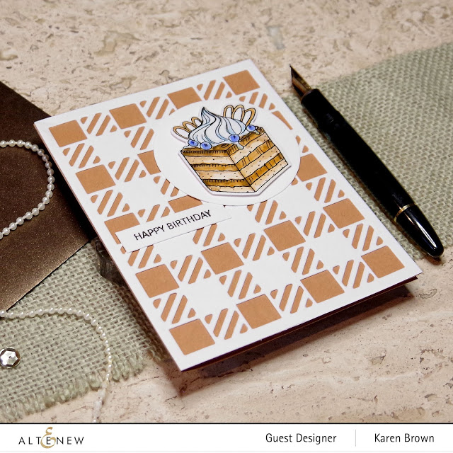 Masculine Birthday card featuring Altenew’s Cozy Flannel Cover die.