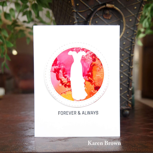 Alcohol ink background using flamingo, sunset orange and sunshine yellow.