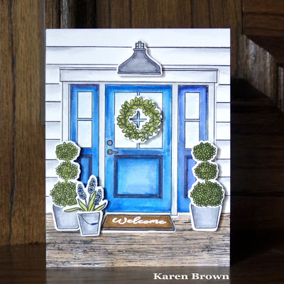 A handmade card for Kappa Kappa Gamma sorority.