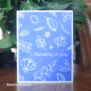 Ink Blending for Thinking of You card.