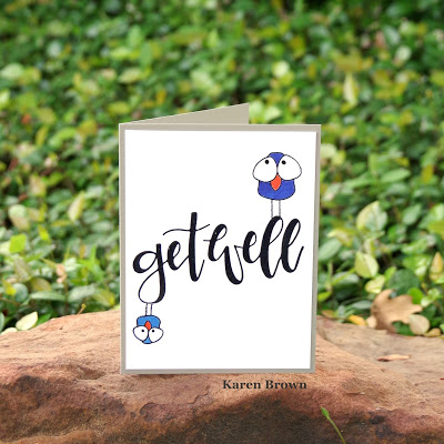 Ranger Letter It Get Well Sentiment stamp