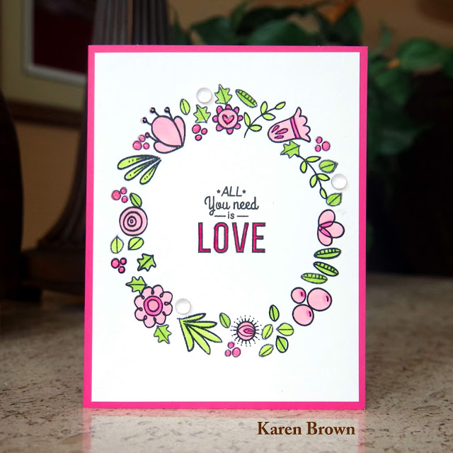 Handmade card embellished with Studio Katia Clear Drops, Nuvo Crystal Drops and Nuvo Aqua Shimmer.  