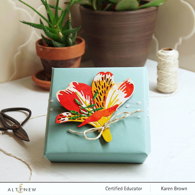 Orange, yellow and blue.