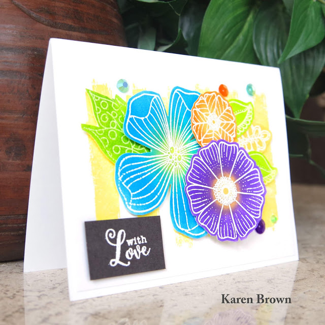 Distress Ink:  wilted violet, salty ocean, twisted citron, squeezed lemonade, carved pumpkin