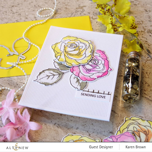 Yellow Rose Altenew Card