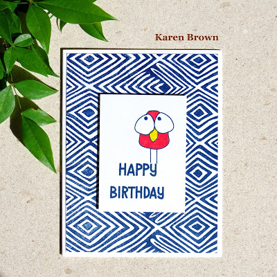 Hero Arts Tribal Stripes Bold Print Background Stamp Simon Says Stamp Stacking Animals.