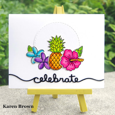 Sunny Studio Tropical Paradise stamp and die set.