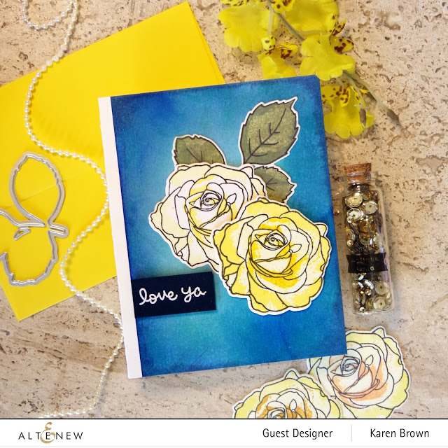 Yellow Rose Card