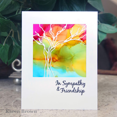 Alcohol Ink, Yupo paper sunset.