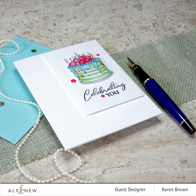 Altenew CAS Layered Cake Birthday Card