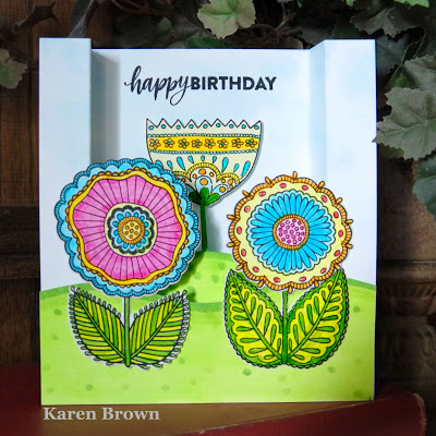 Handmade 3D shaped scene card.