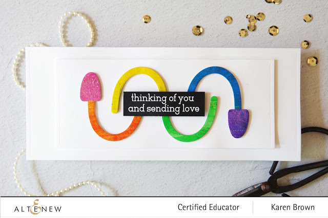 Squiggle free form die cut card.