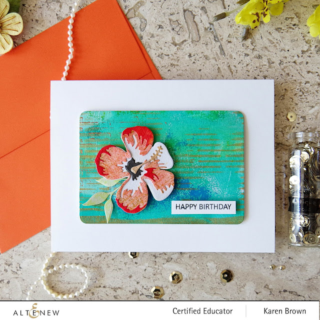 Altenew Mixed Media Card.