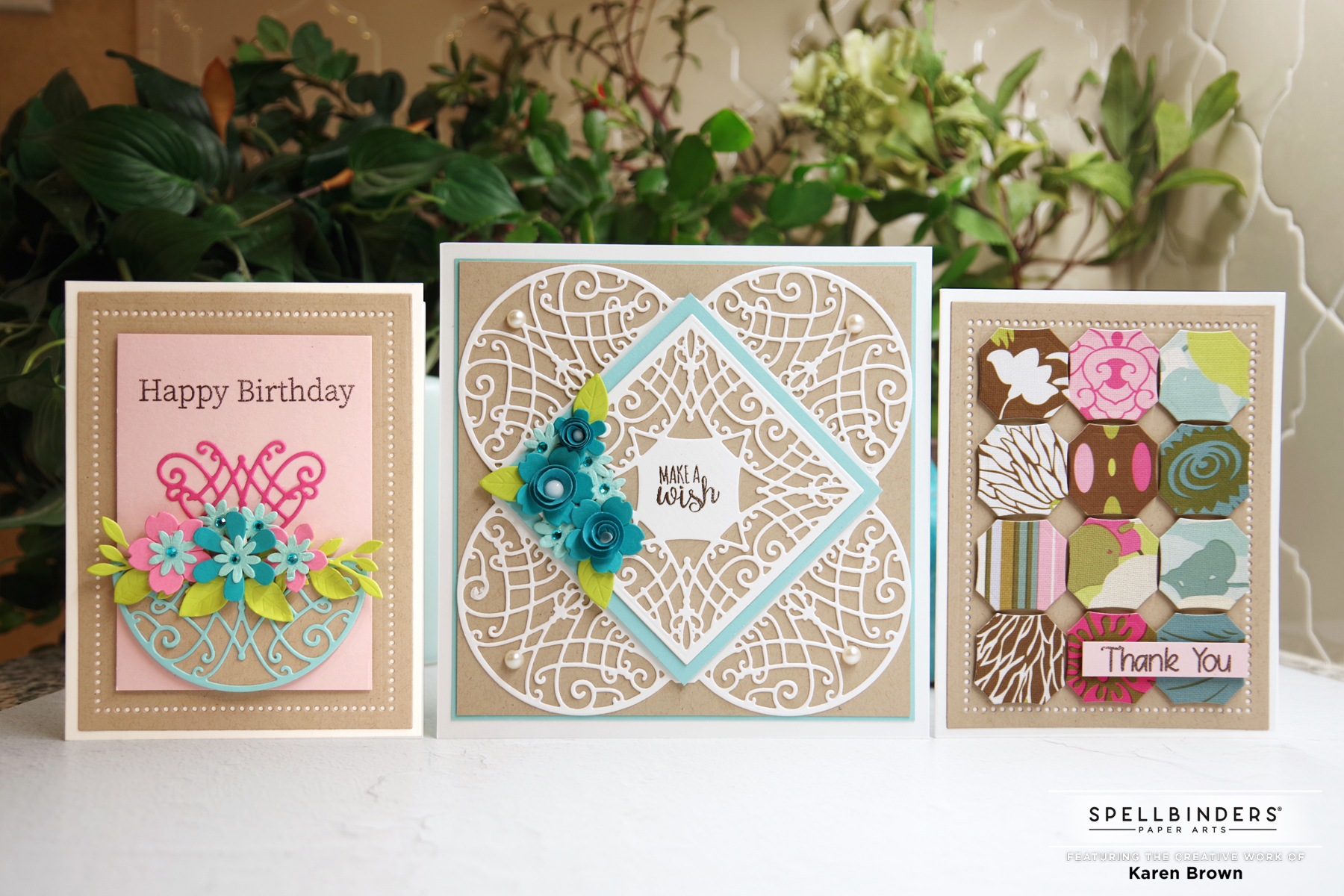 Spellbinders August 2021 Amazing Paper Grace Die of the Month cards