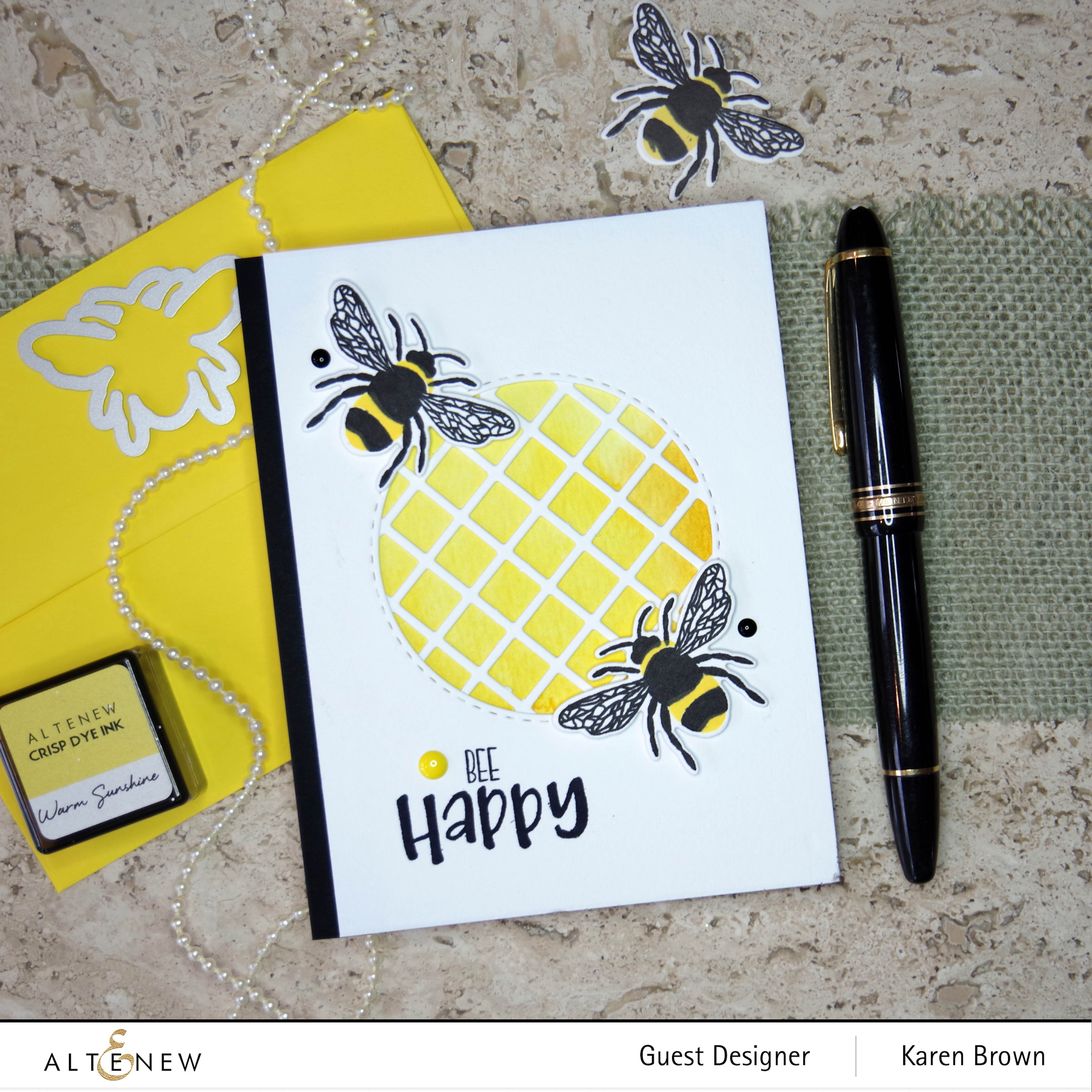 Altenew Bee Kind Mini Stamp + Garden Trellis Cover Die.