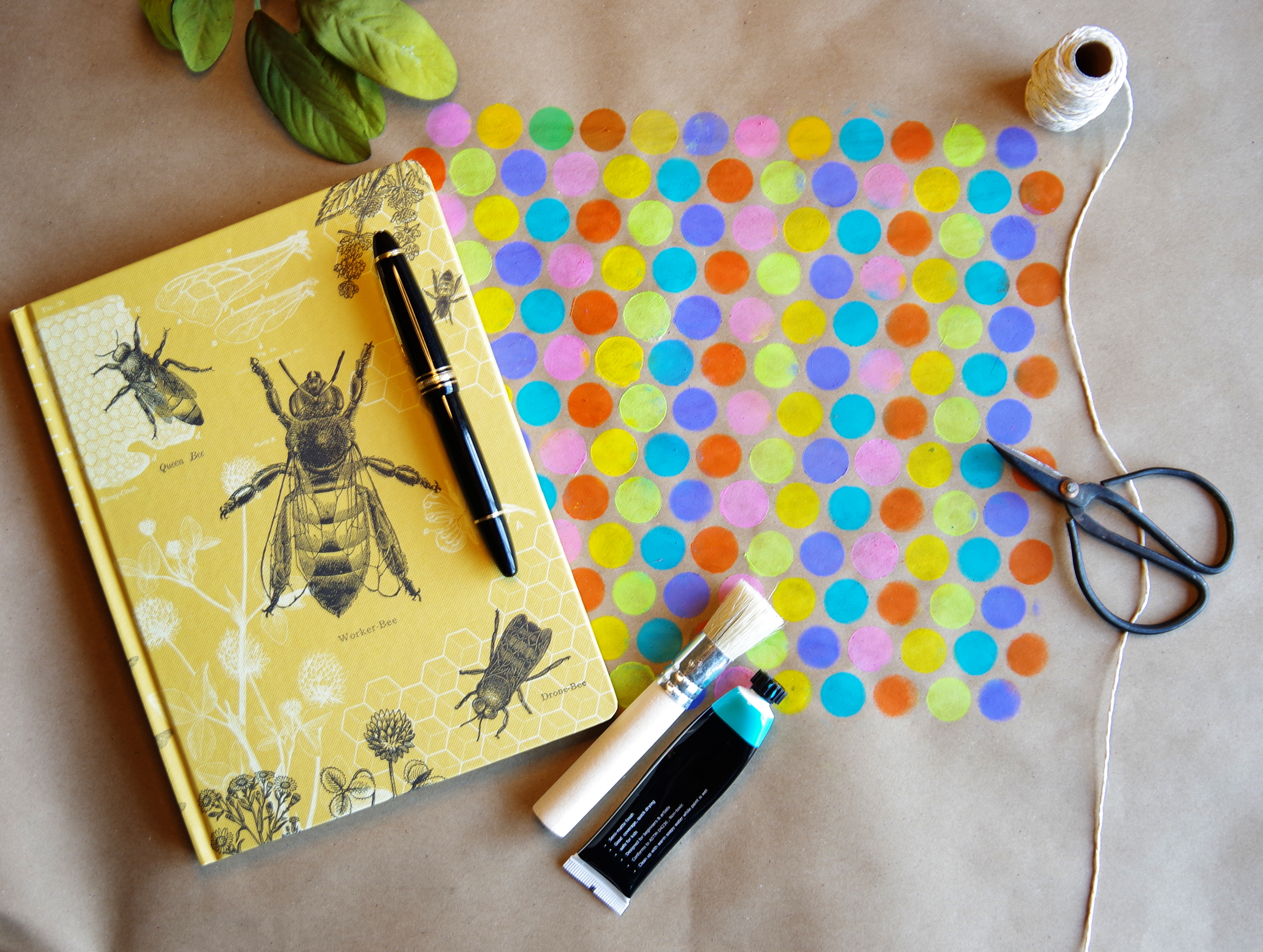 How to Stencil Your Own Gift Wrap.