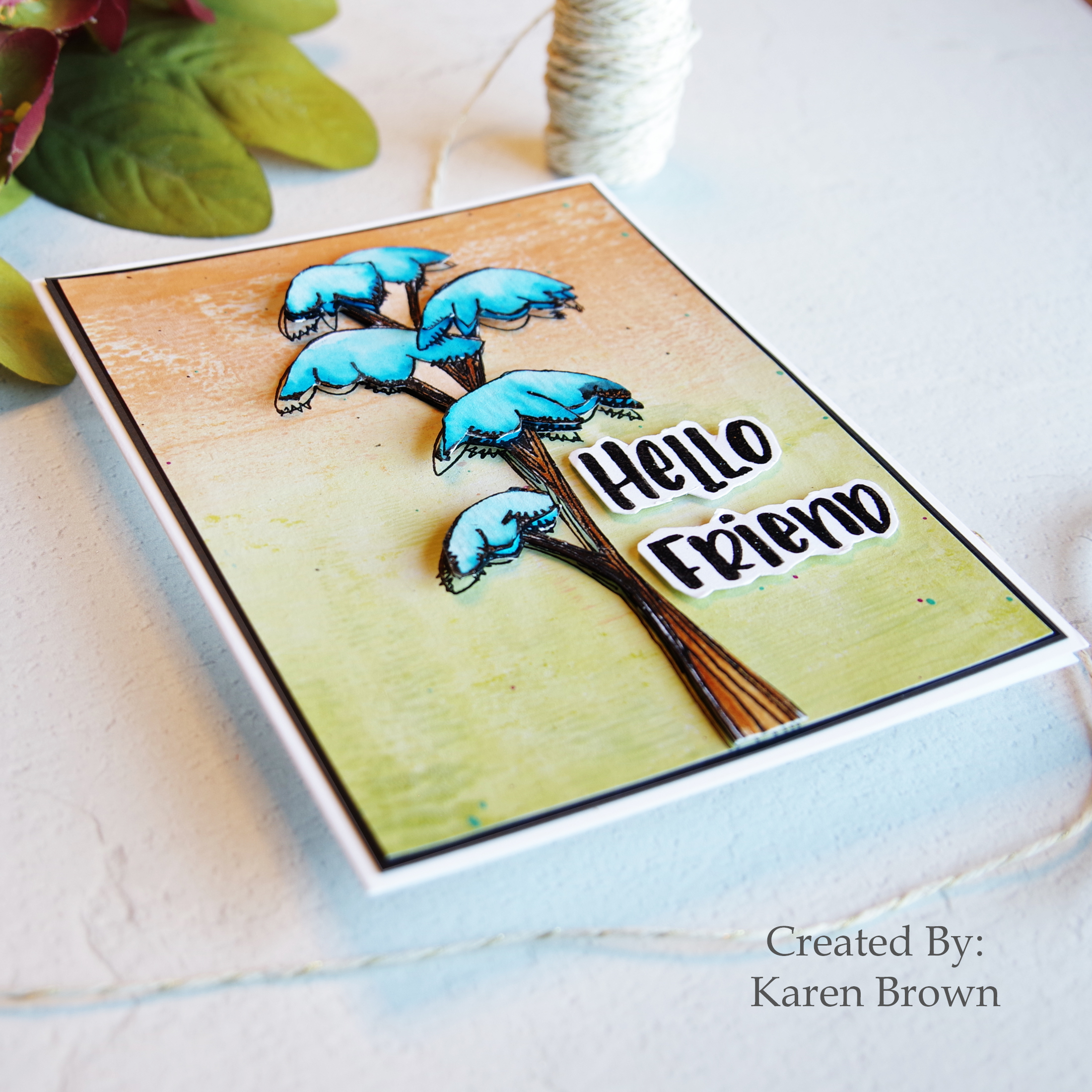 Paper Artsy Fresco Finish Gel Print background in Hey Pesto green and Butternut Orange.