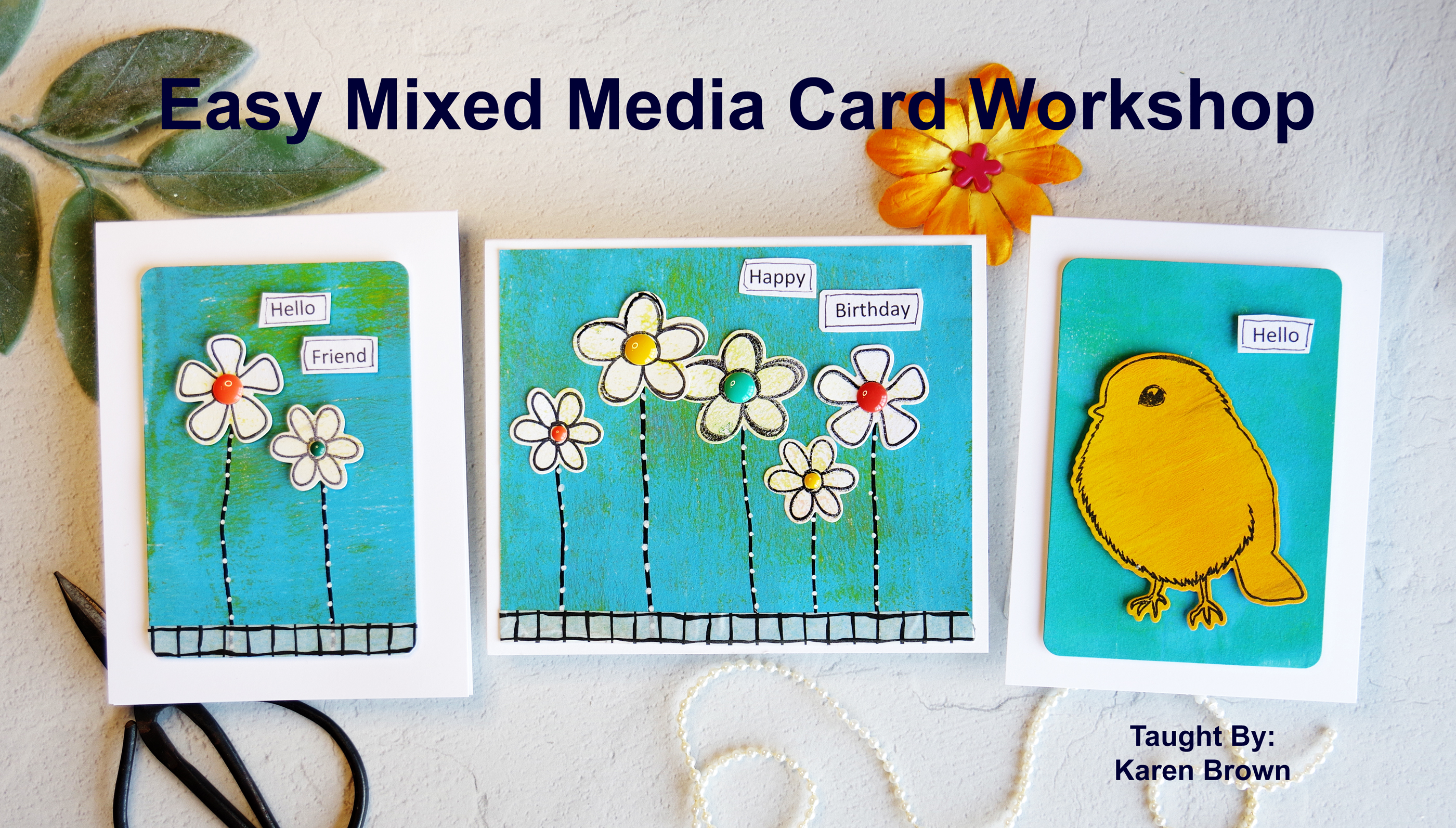 Easy Mixed Media Cards
