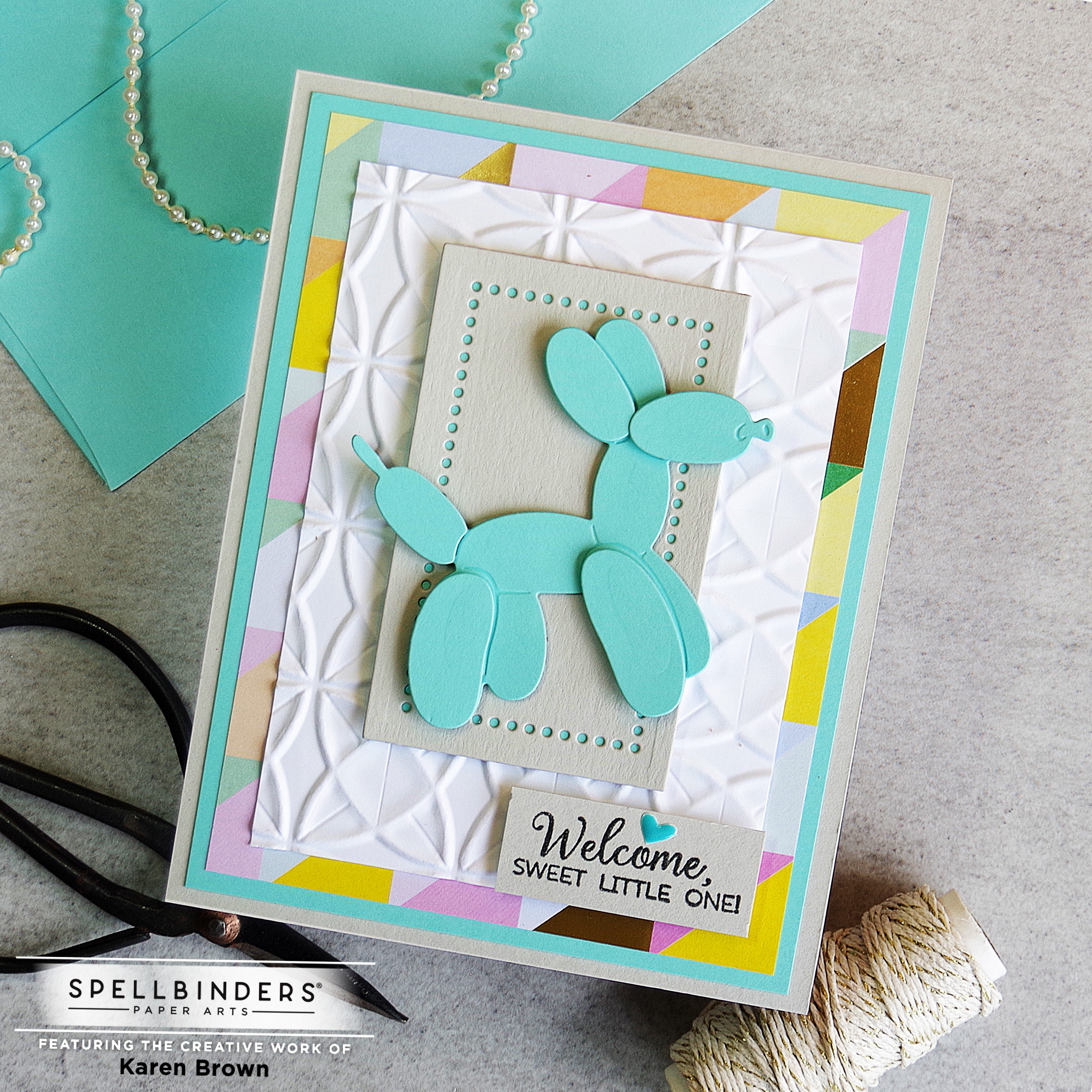Layering your card backgrounds + Spelllbinders Origami Folds 3D Embossing Folder