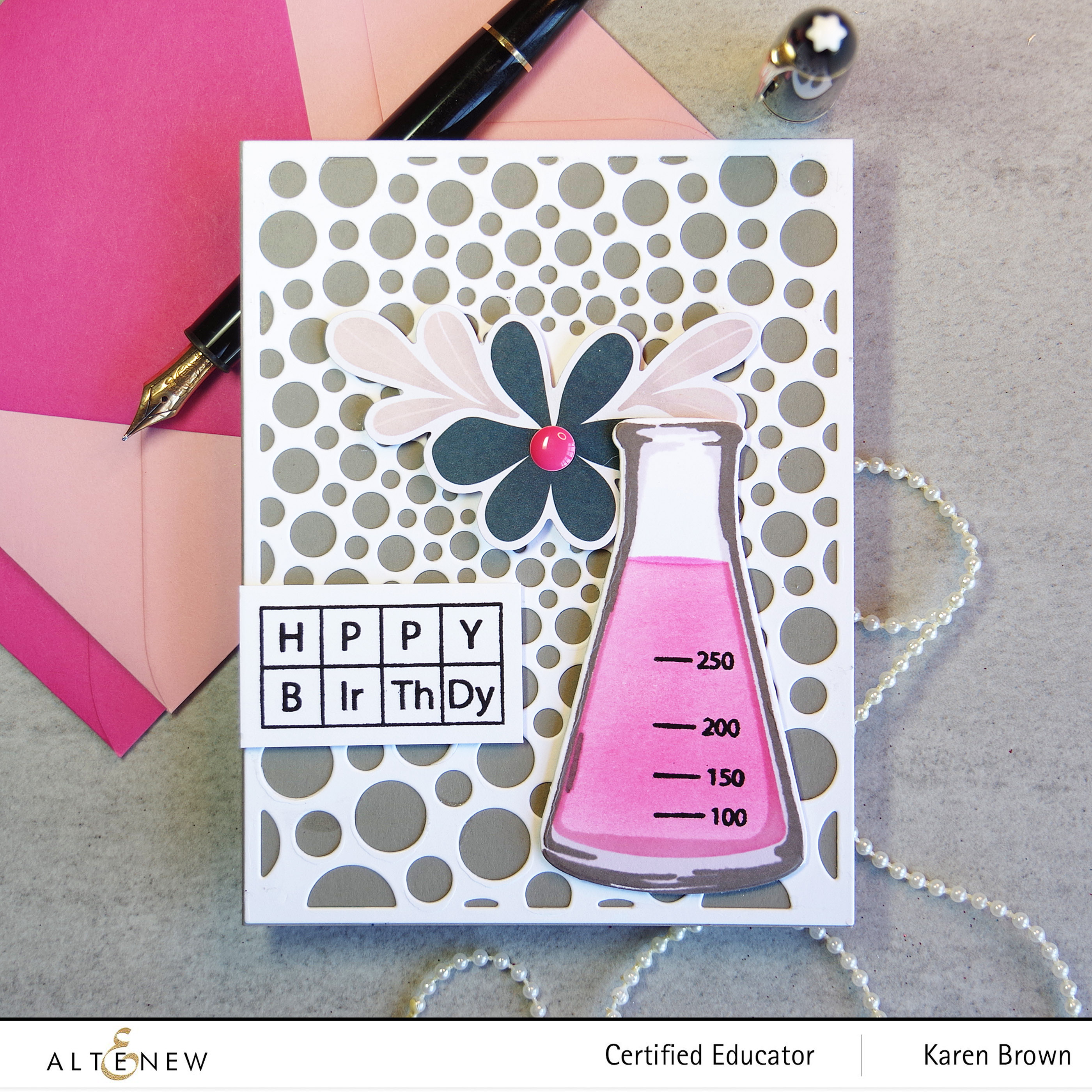 Altenew's Radial Circles Cover Die + Chemistry Vases Bundle.