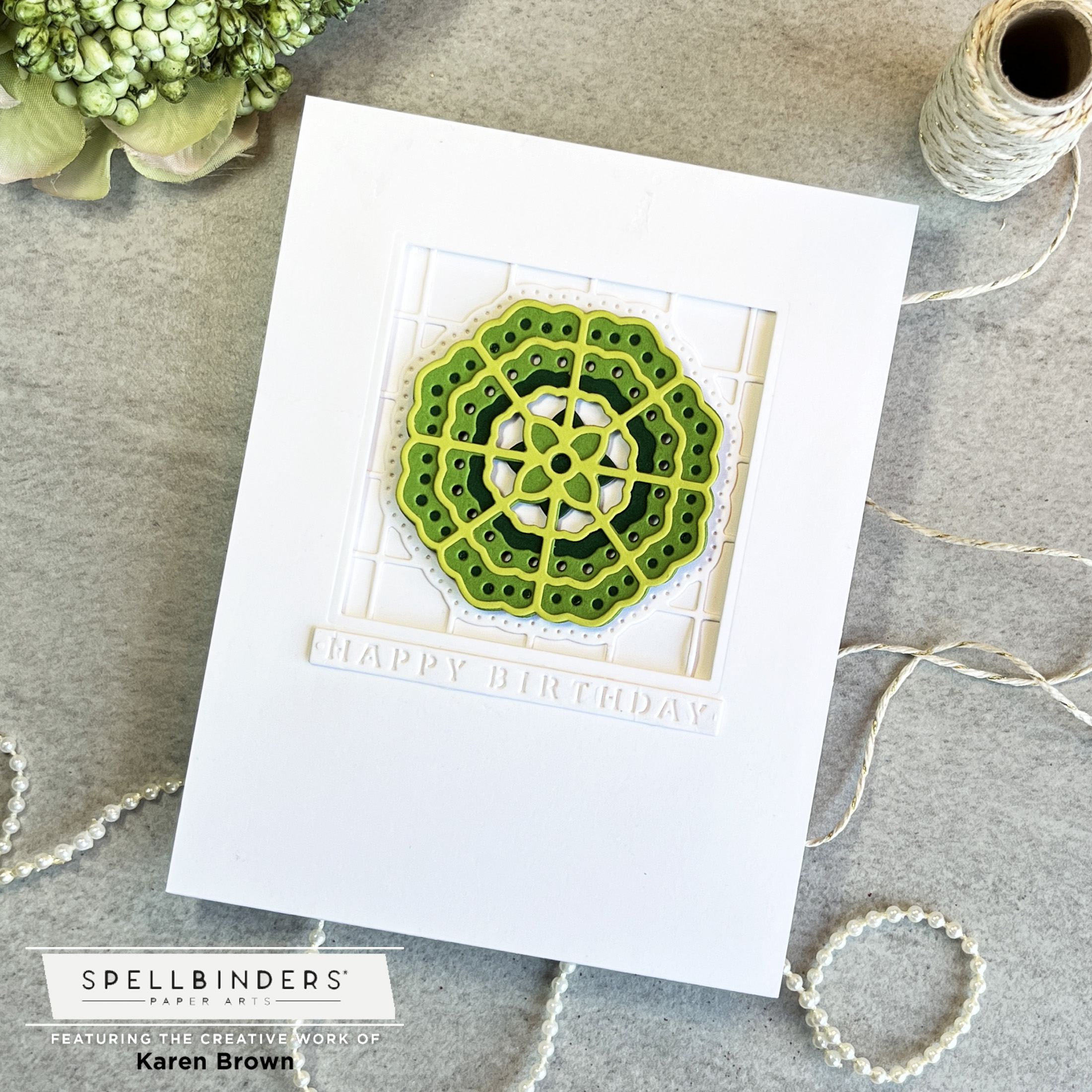 Masculine die cut  hexagon birthday card.