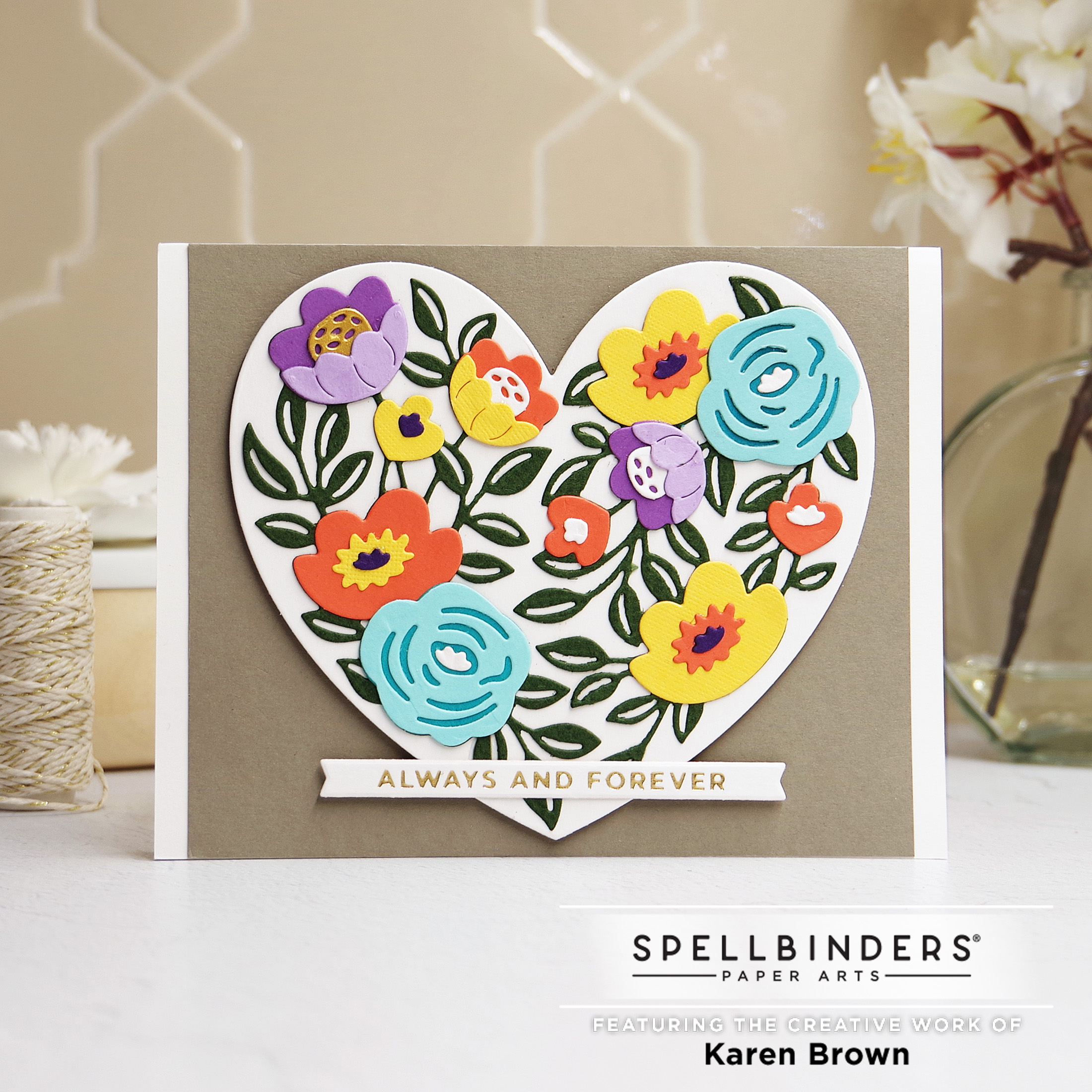 Spellbinders December 2022 Large Die of the Month Kit:  Blooming Heart.