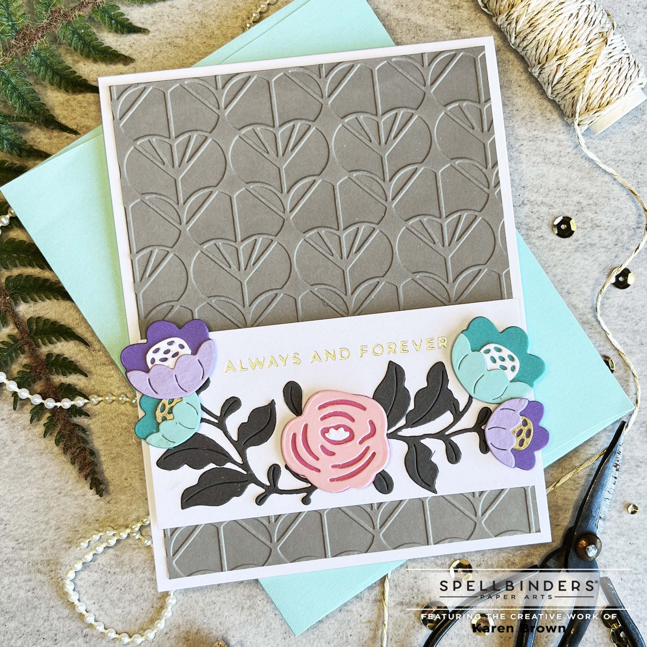 Handmade valentine using Spellbinders December 2022 Club Kits.