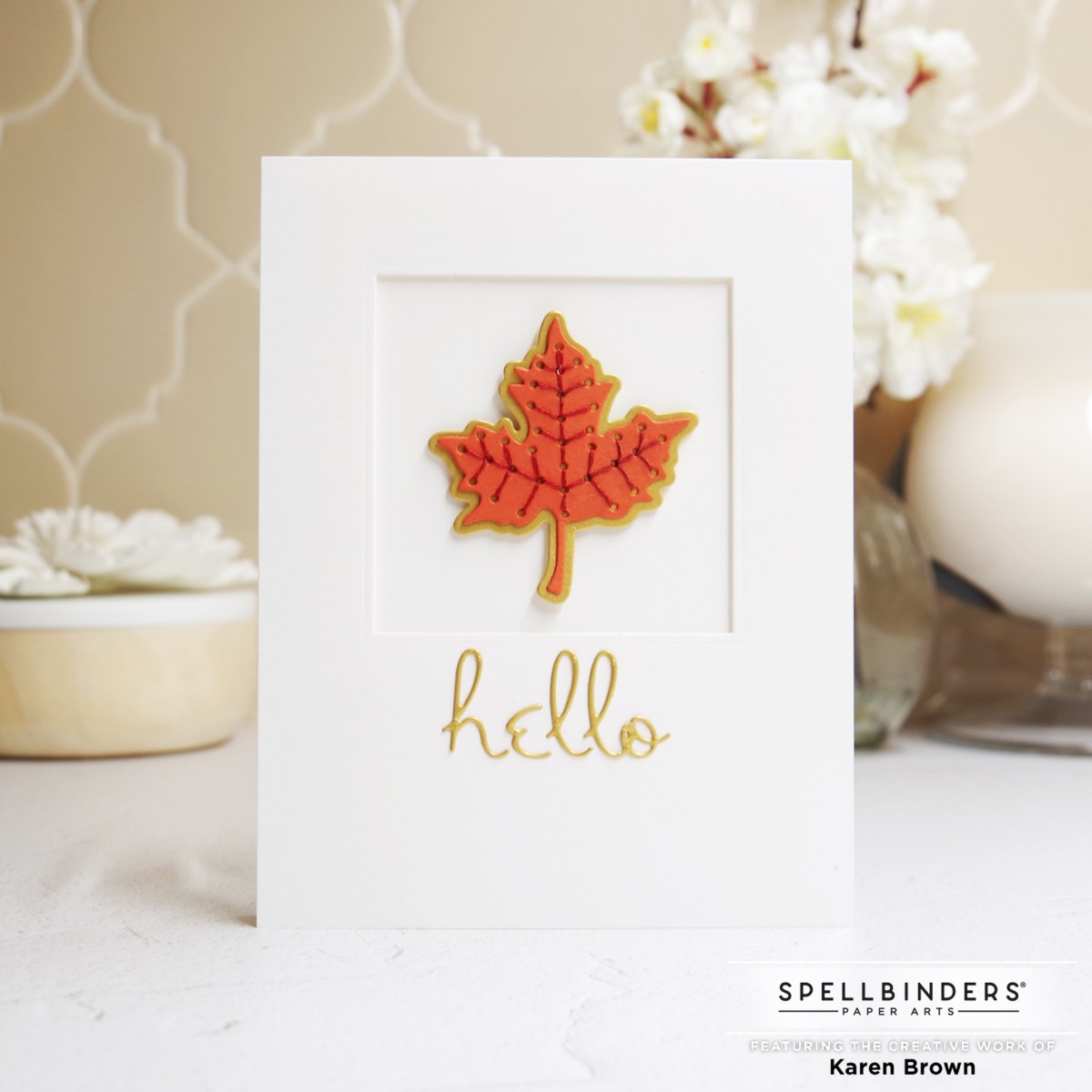 Spellbinders Stitched Fall Leaves