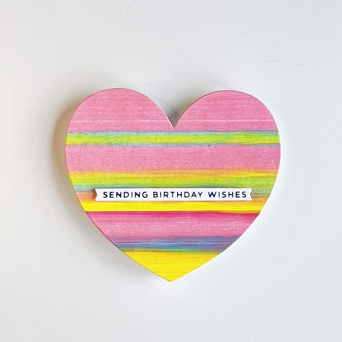 Acrylic "Scraped" art birthday card.