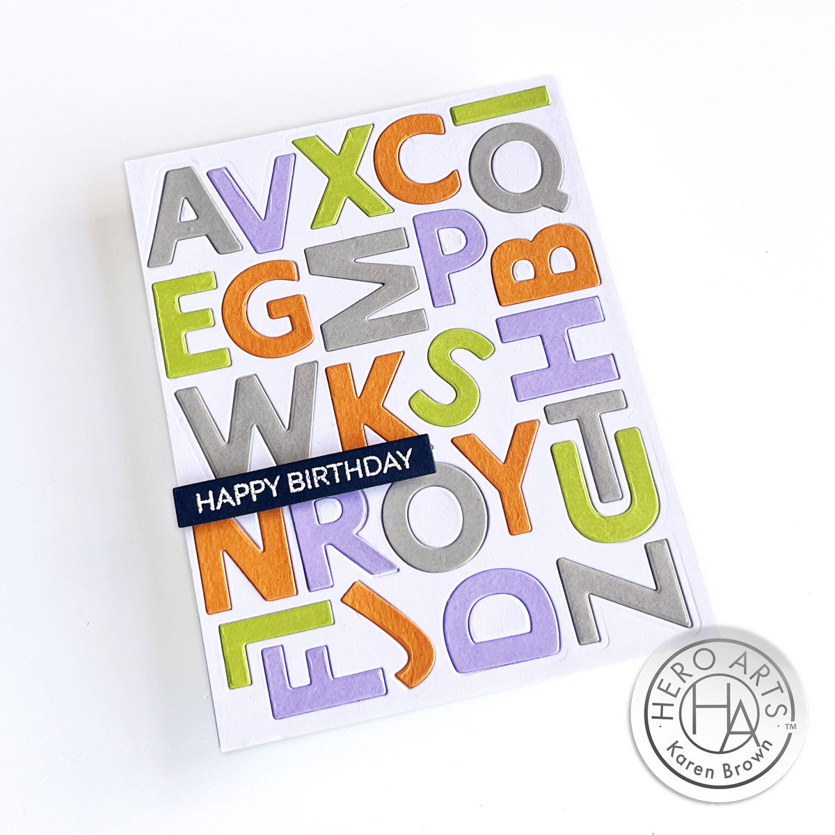 Inlay diecutting with Hero Arts Alphabet Die Cover Plate.