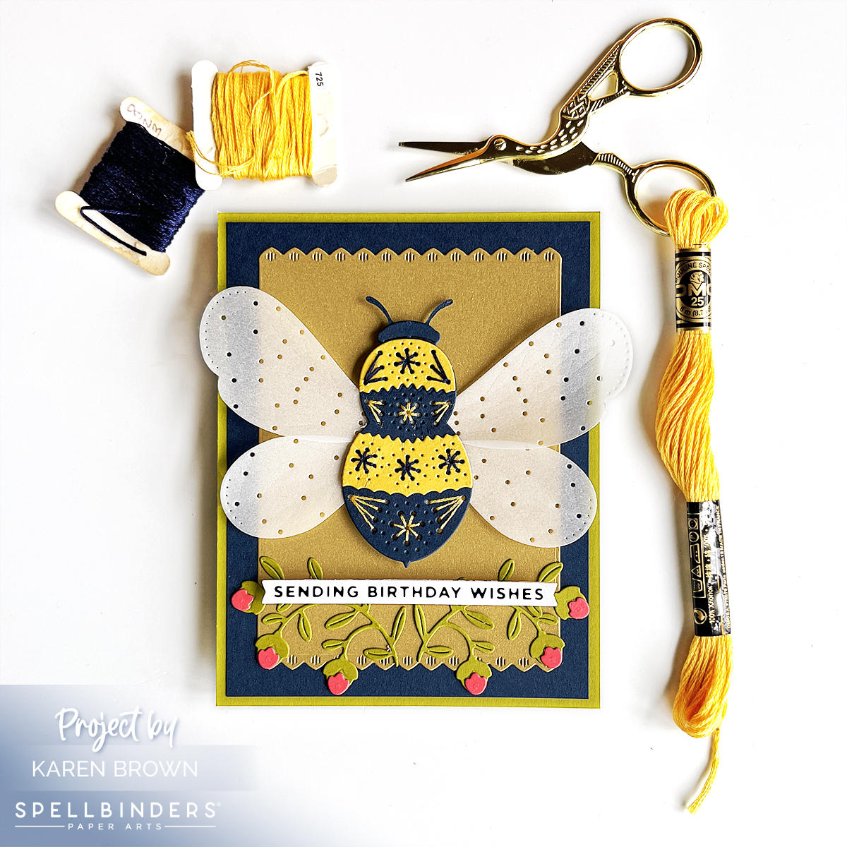 How to make a Stitched Die Cut Greeting Card.