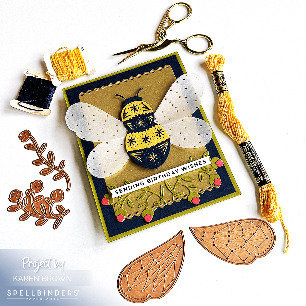 Stitched Die Cut Card Tutorial