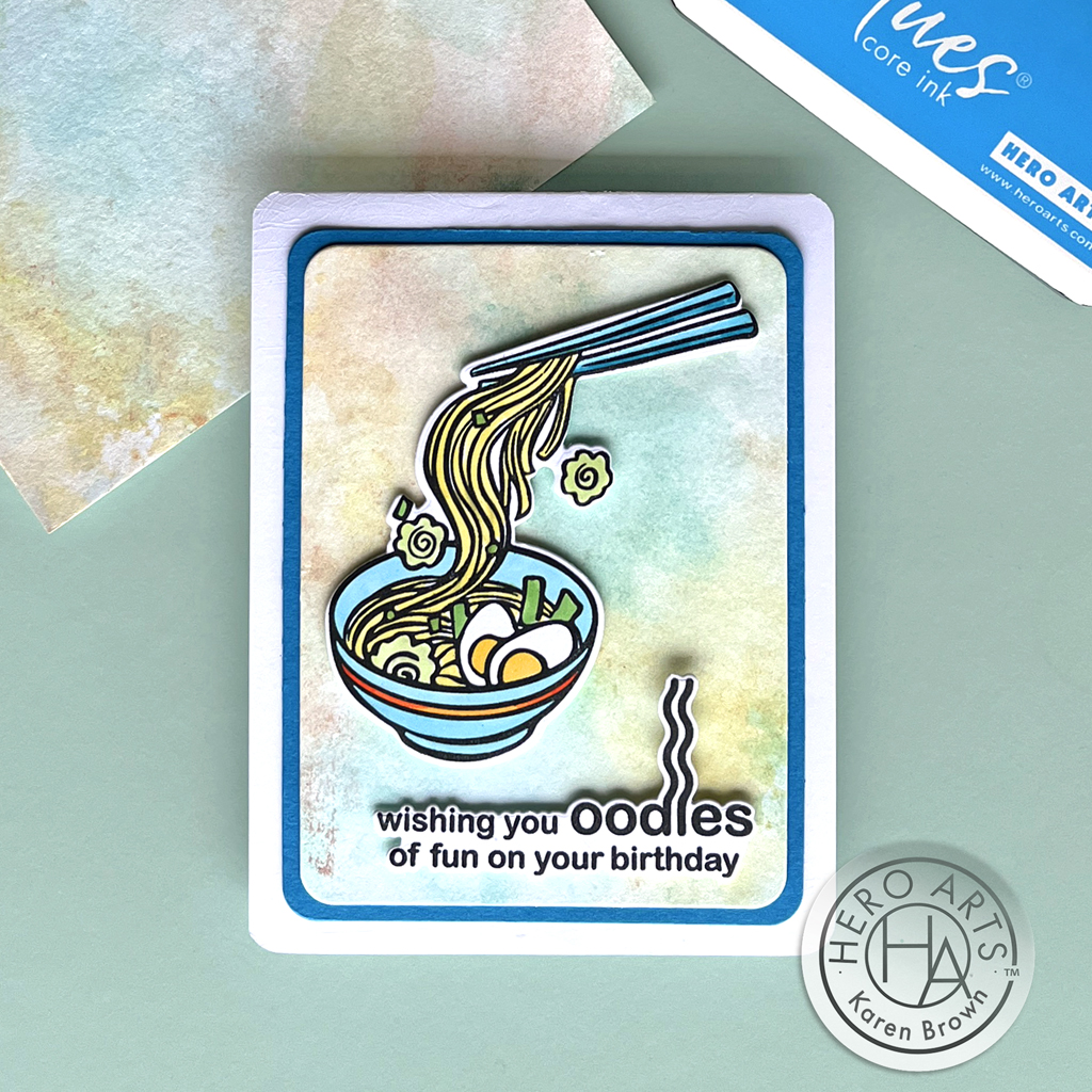 Graphic Mixed Media birthday card for the masculine Foodie in your life.