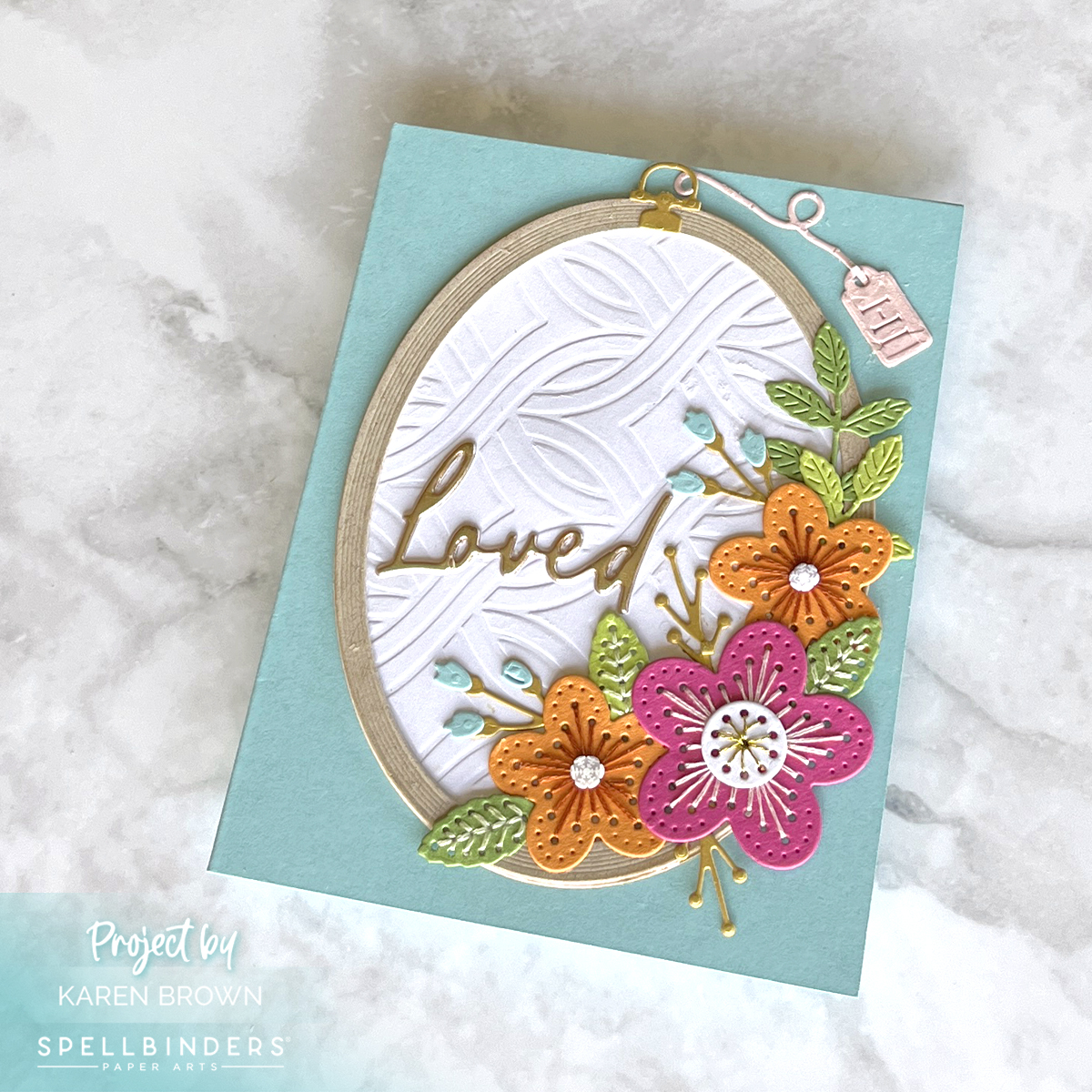 Using easy economical premade puffy stickers from Spellbinders Bayfair in cardmaking.