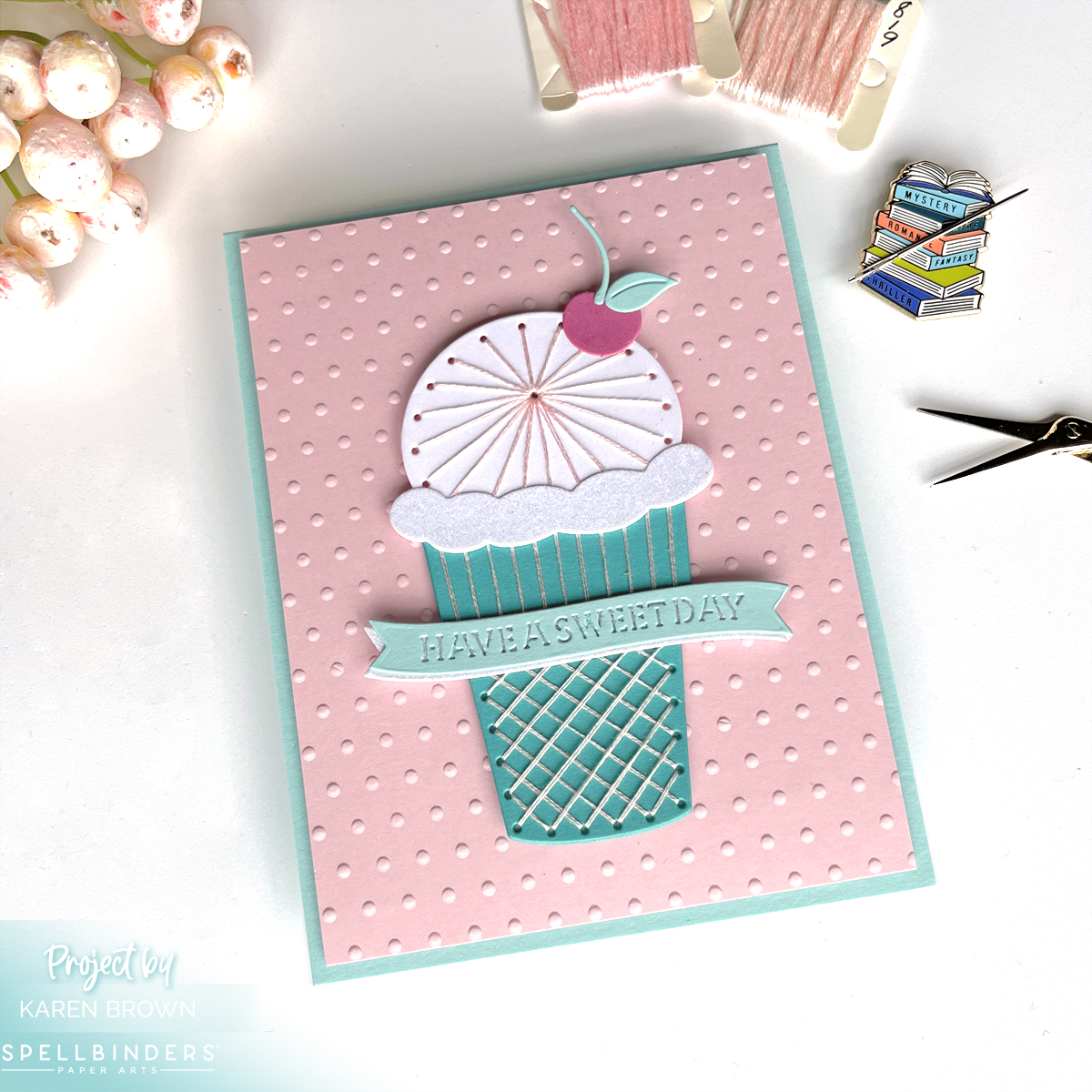 Spellbinders "Stitched Ice Cream" Stitching Die of the Month Club Kit for June 2024.