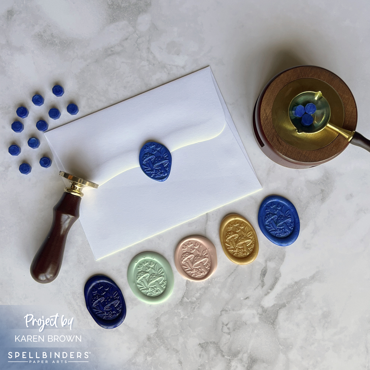 Adding wax seal elements to your envelops.