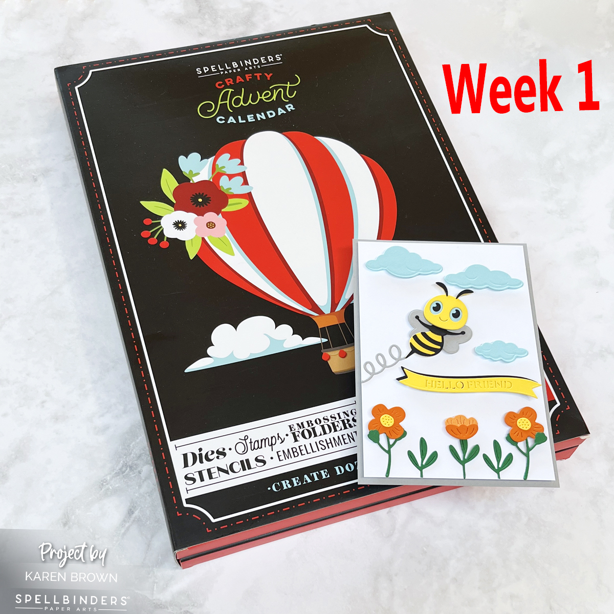 Opening Week 1 and creating with Spellbinders 2024 Crafty Advent Calendar.