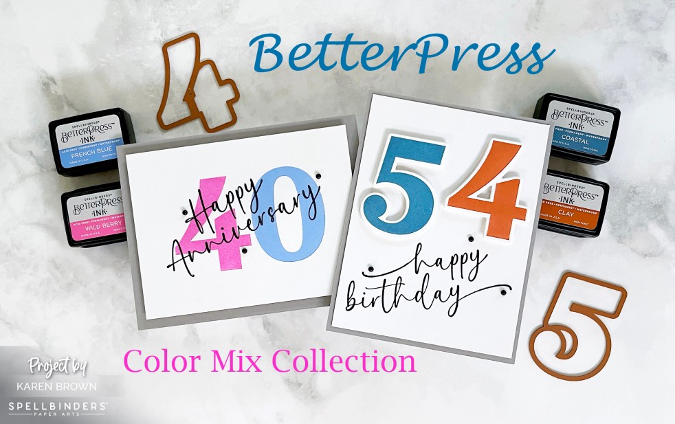 BetterPress letterpress cards with numerical theme
