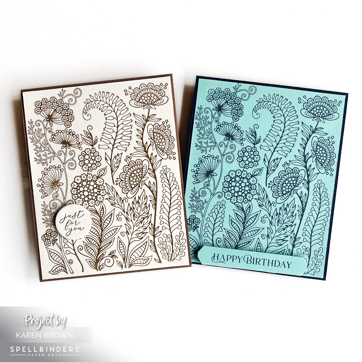 BetterPress letterpress plate 2 ways. Handmade cards
