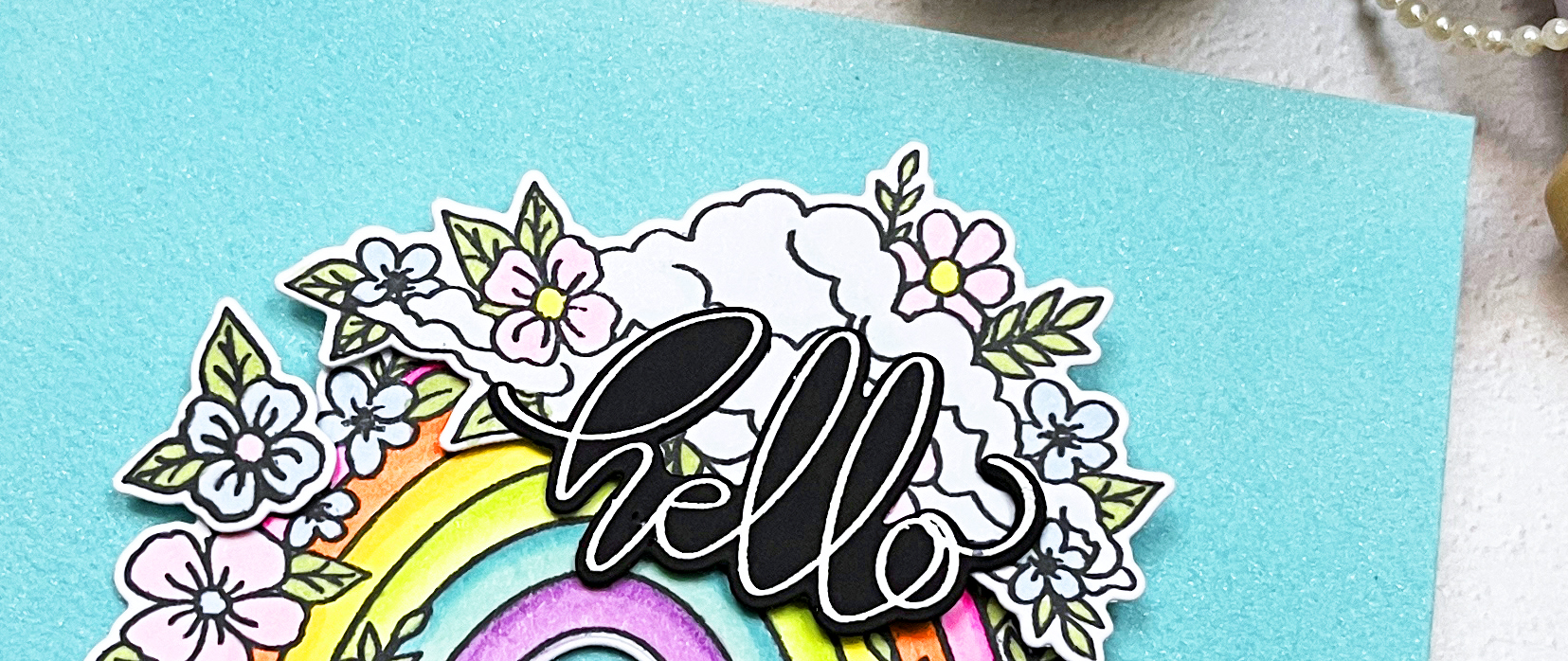 Close up shot of DIY handmade glitter cardstock to use in cardmaking, papercrafting and scrapbooking.