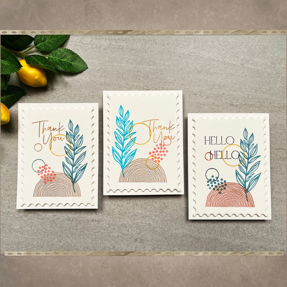 BetterPress Modern Botanicals handmade card.