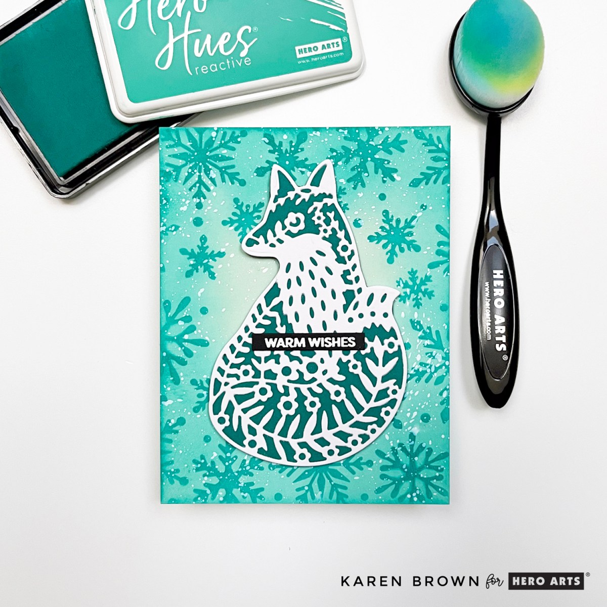 Adding a die cut focal point to your Christmas cardmaking.