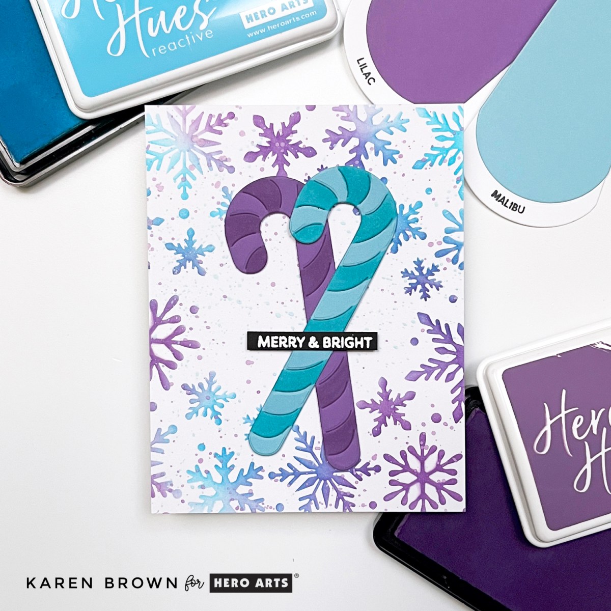 Two tone stenciling on handmade Christmas cards + tinting your ink splatters.