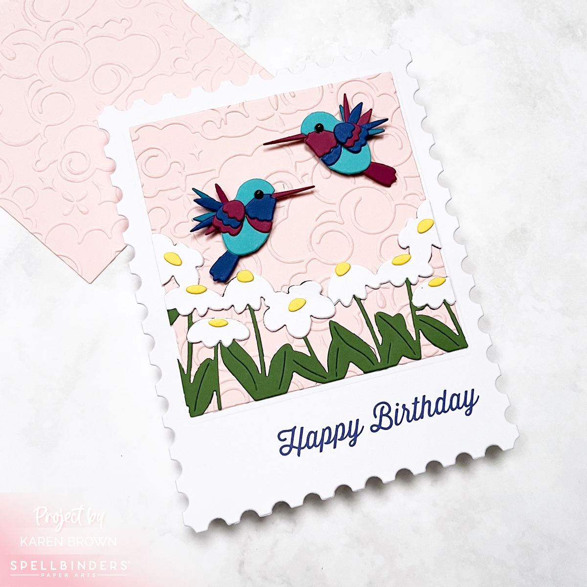 Spellbinders January 2026 Embossing Folder of the Month Club Kit Card:  Cloud Nine