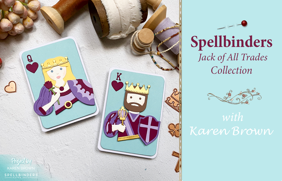 Two die cut playing card theme cards that are customized and personalized to look like my daughter and son-in-law.