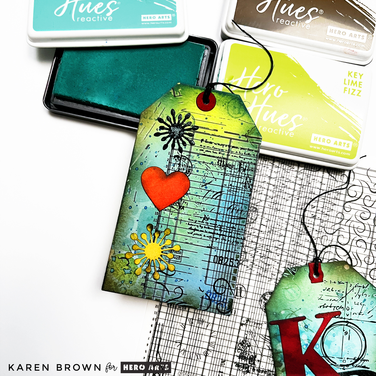Best mixed media art tag illustrating how to create one in 11 easy steps. 