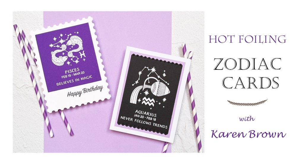 Hot Foiling Zodiac birthday cards