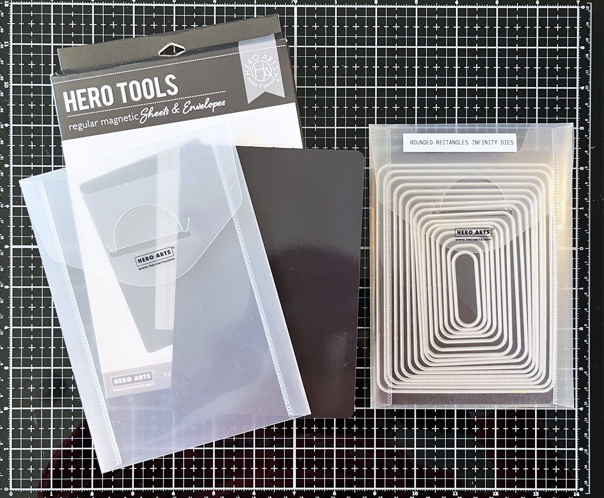 Hero Arts Magnetic Sheets and Envelops are the best way to store dies for cardmaking.