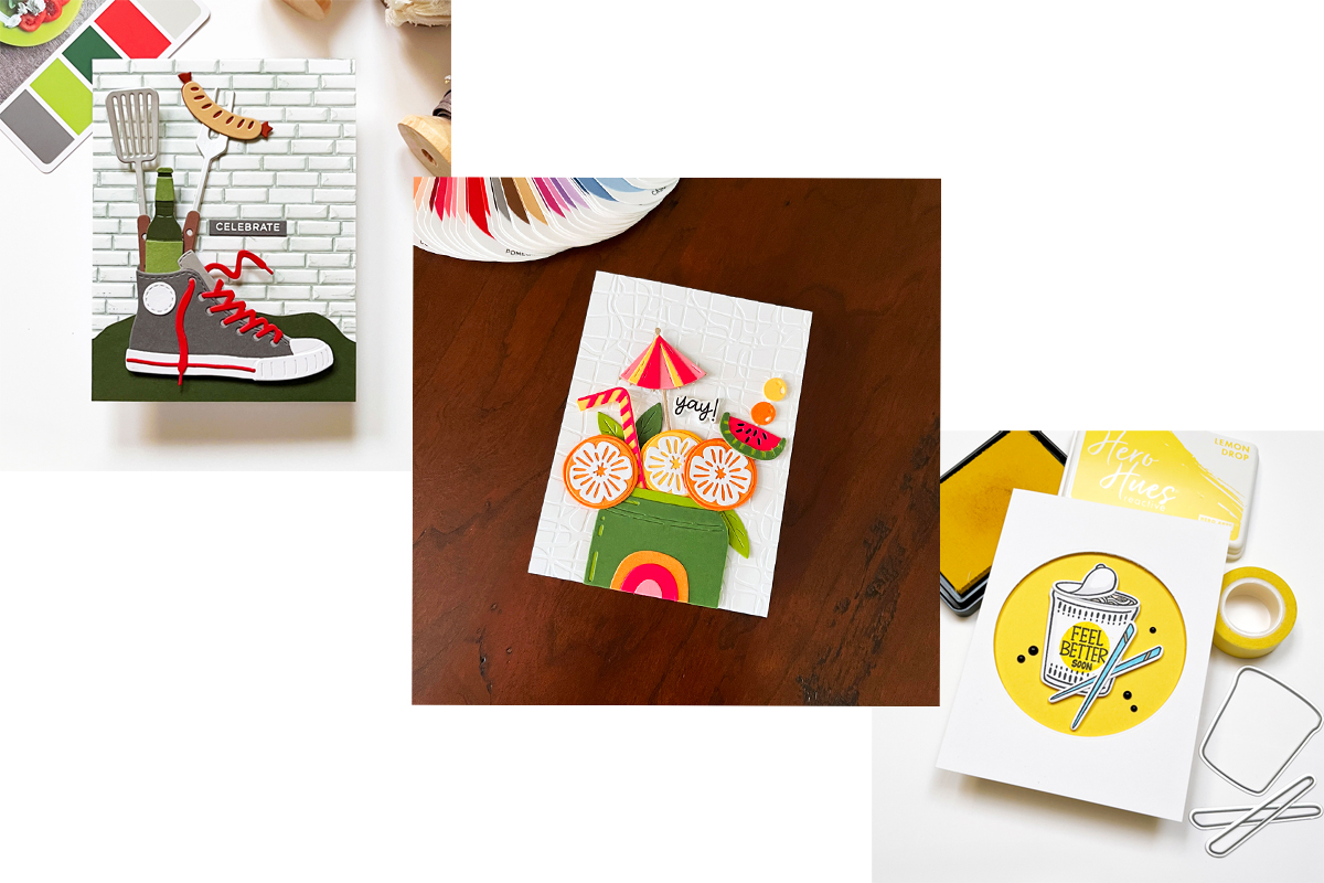 Collage of best cards using subscription cardmaking kits
