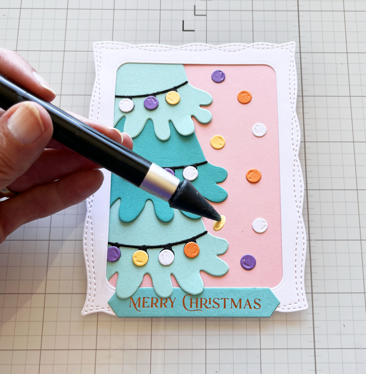 Crystal Ninja pick-up tool.  Process photo gluing small die cuts